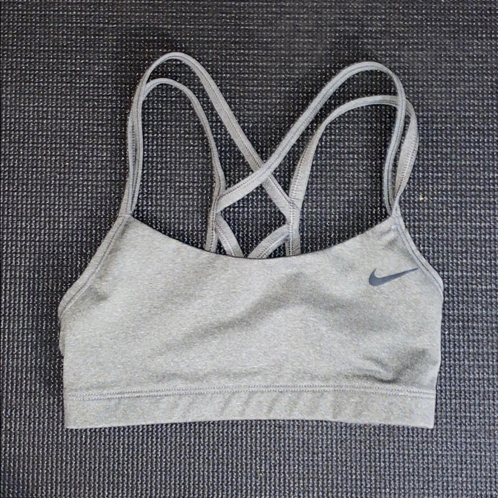 Grey Nike Training Sports Bra